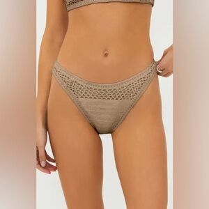 NWOT Beach Riot Kaylin High Cut Crochet Bikini Bottoms Size M $98
